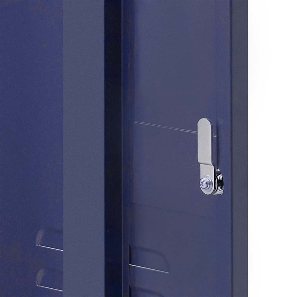 Mini Metal Locker Storage Shelf Organizer Cabinet Bedroom Blue - image4