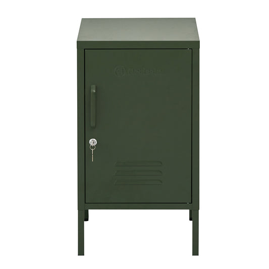 Mini Metal Locker Storage Shelf Organizer Cabinet Bedroom Green - image1
