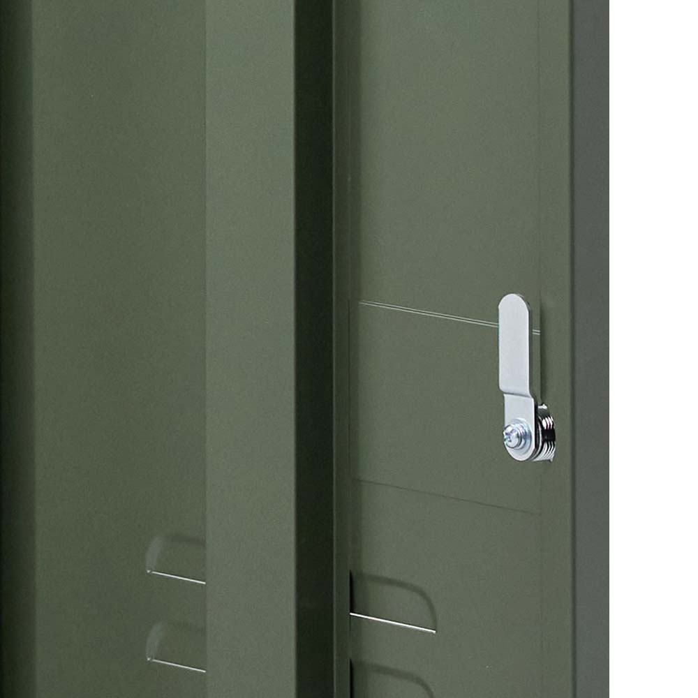 Mini Metal Locker Storage Shelf Organizer Cabinet Bedroom Green - image4