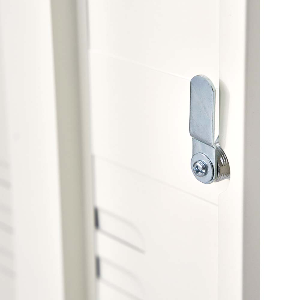 Mini Metal Locker Storage Shelf Organizer Cabinet Bedroom White - image4
