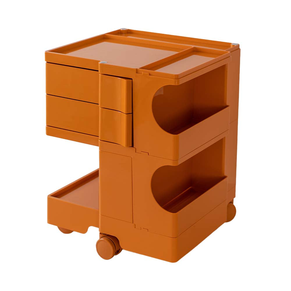 Replica Boby Trolley Storage Bedside Table Mobile Cart 3 Tier Orange - image1