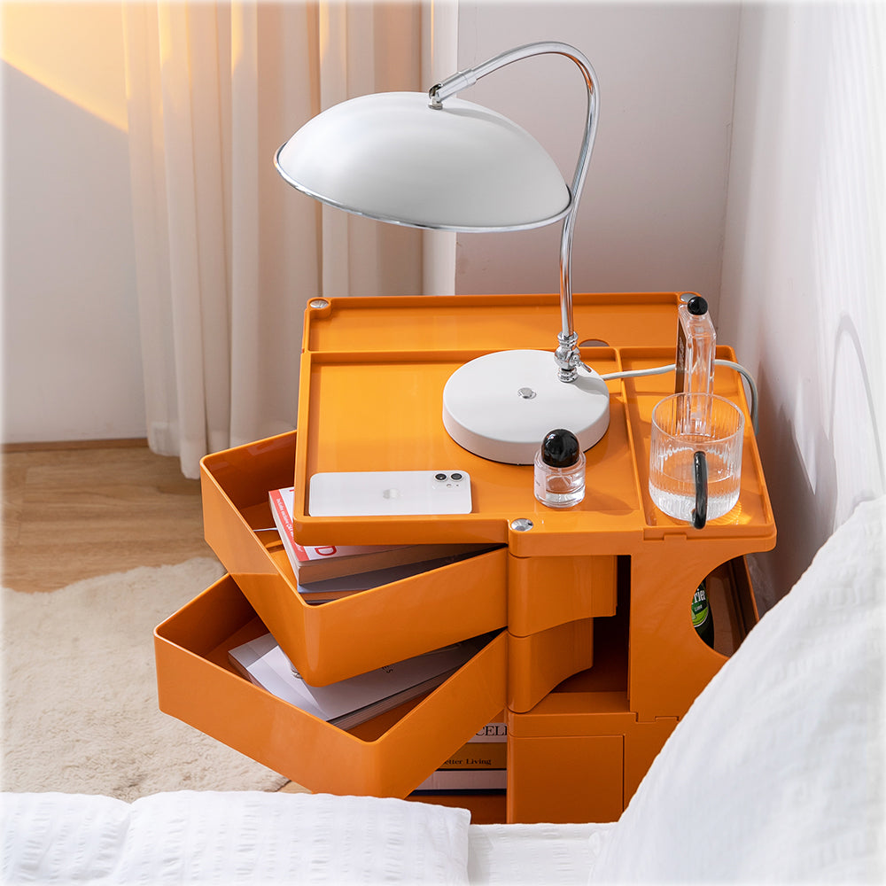 Replica Boby Trolley Storage Bedside Table Mobile Cart 3 Tier Orange - image6