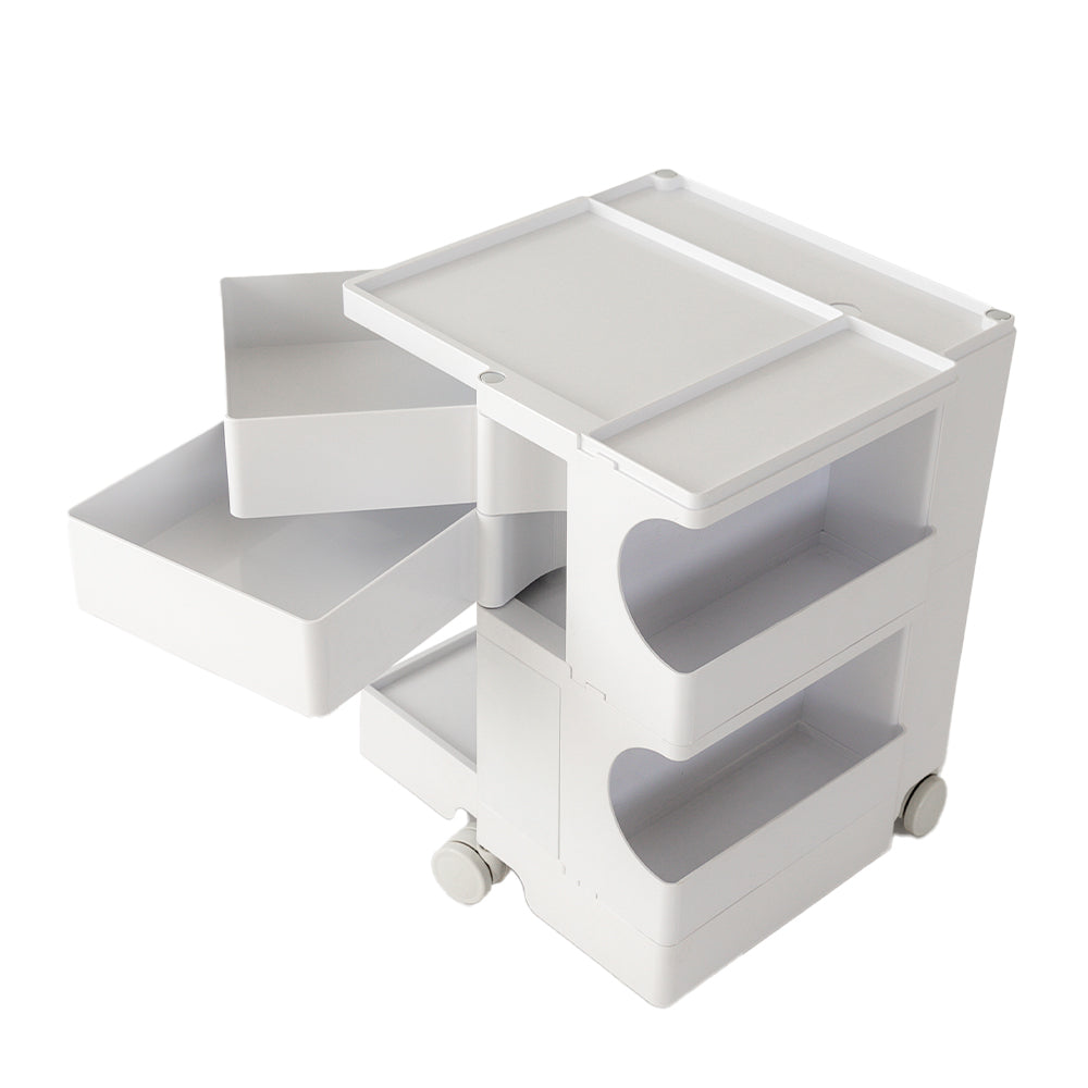 Replica Boby Trolley Storage Drawer Cart Shelf Mobile 3 Tier White - image3