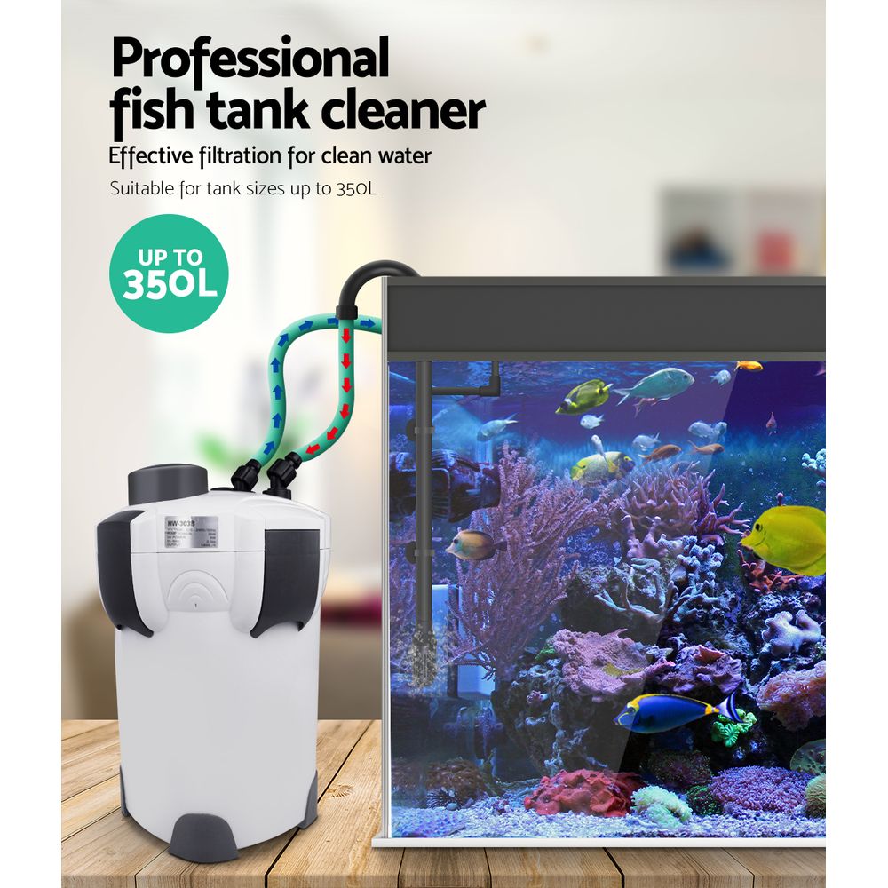 Aquarium External Canister Filter Aqua Fish Tank UV Light with Media Kit 1850L/H - image3