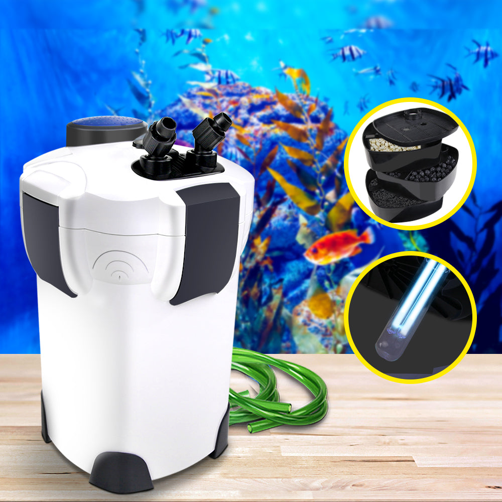 Aquarium External Canister Filter Aqua Fish Tank UV Light with Media Kit 1850L/H - image8