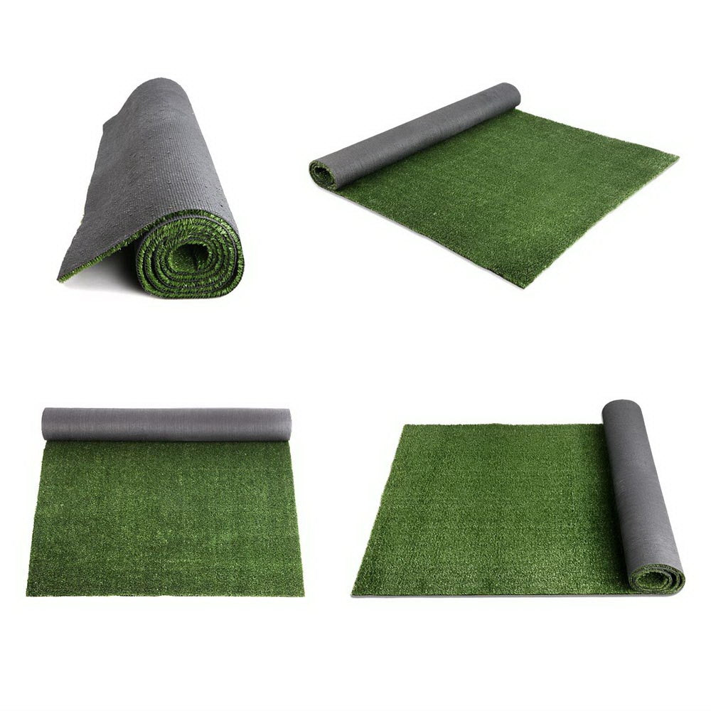 Synthetic 10mm  1.9mx10m 19sqm Grass Fake Turf Olive Plants Plastic Lawn - image5