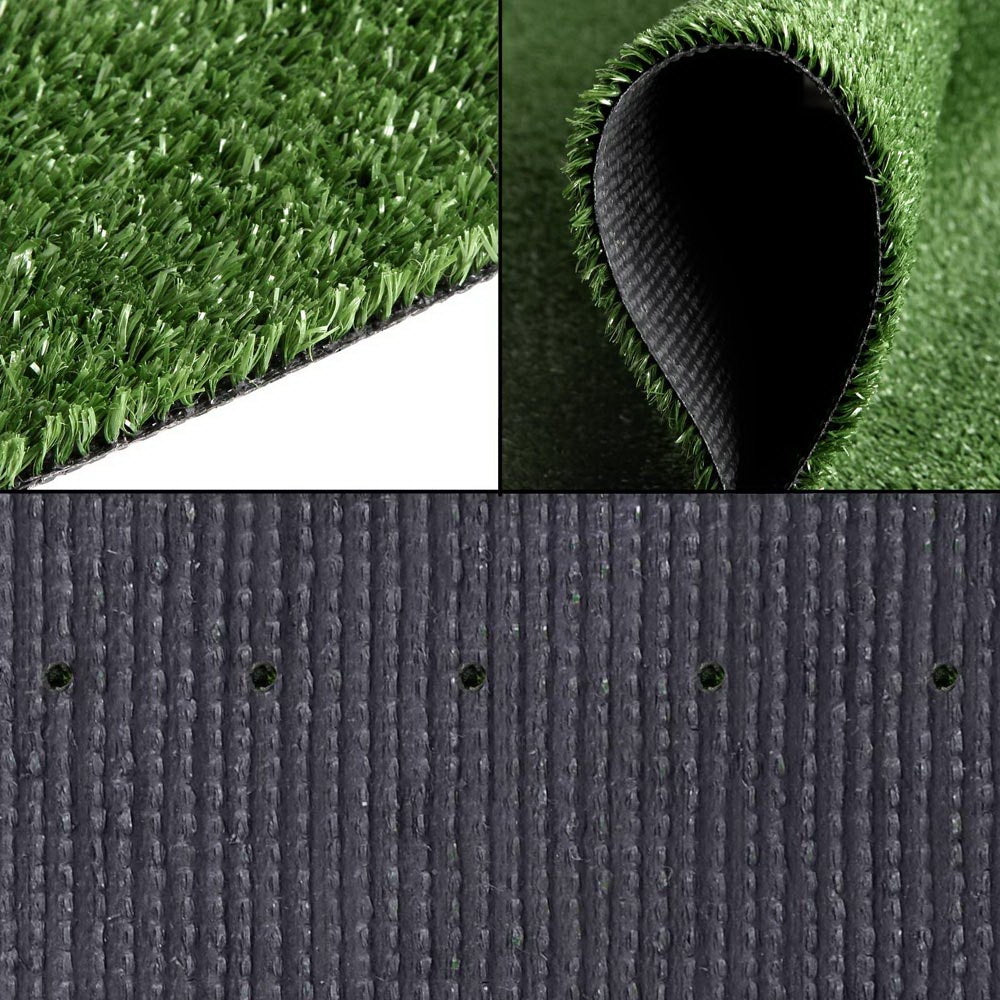 Synthetic 10mm  1.9mx10m 19sqm Grass Fake Turf Olive Plants Plastic Lawn - image7