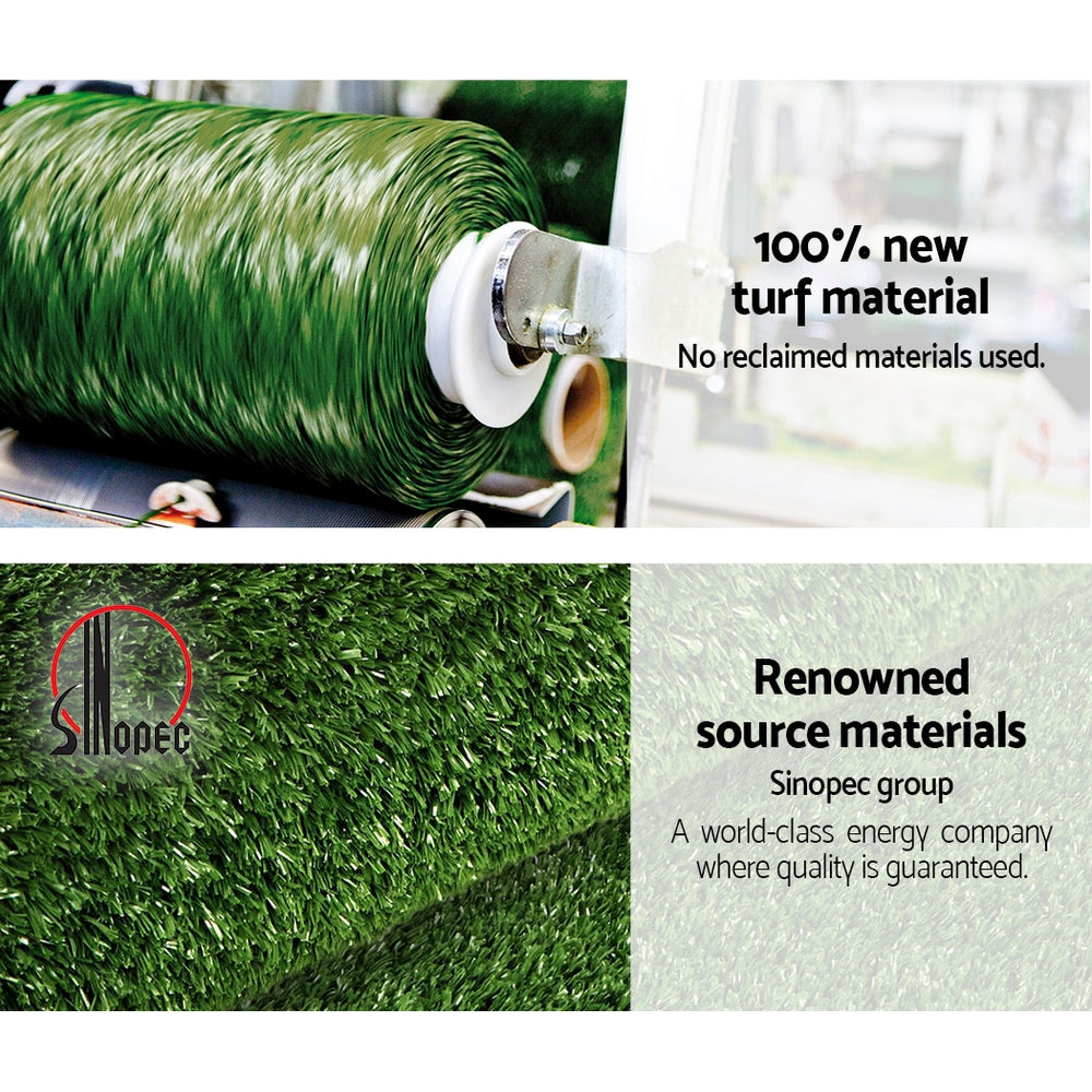 Primeturf 2x5m Artificial Grass Synthetic Fake 10SQM Turf Lawn 17mm Tape - image5