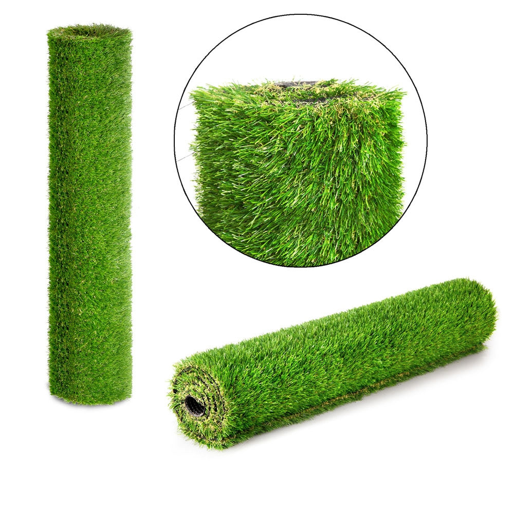 Synthetic 20mm  0.95mx10m 9.5sqm Grass Fake Turf 4-coloured Plants Plastic Lawn - image3