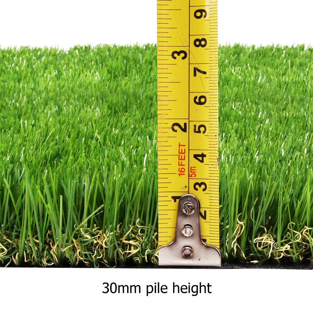 Synthetic 30mm  0.95mx10m 9.5sqm Grass Fake Turf 4-coloured Plants Plastic Lawn - image2