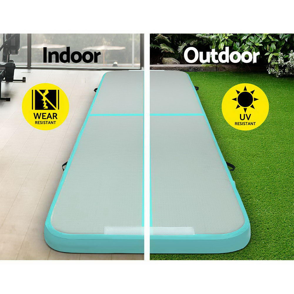 GoFun 3X1M Inflatable Air Track Mat with Pump Tumbling Gymnastics Green - image6