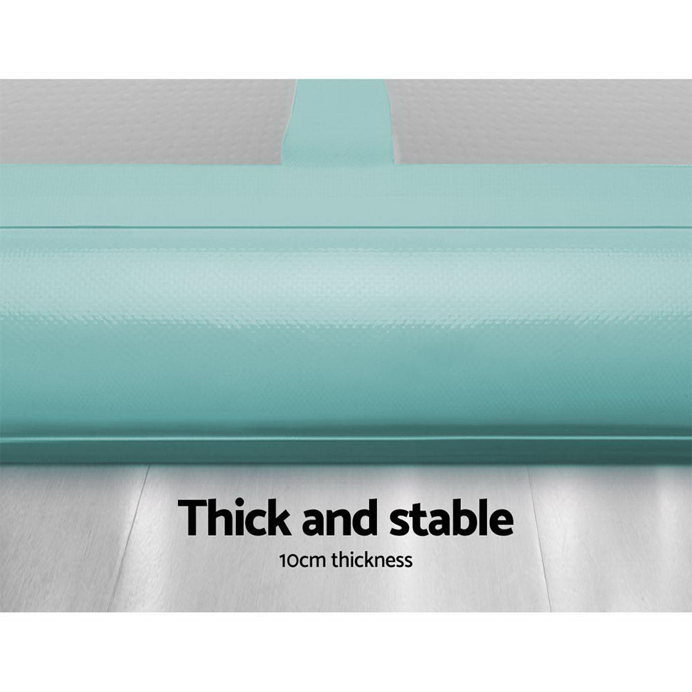 3m x 1m Air Track Mat Gymnastic Tumbling Mint Green and Grey - image6