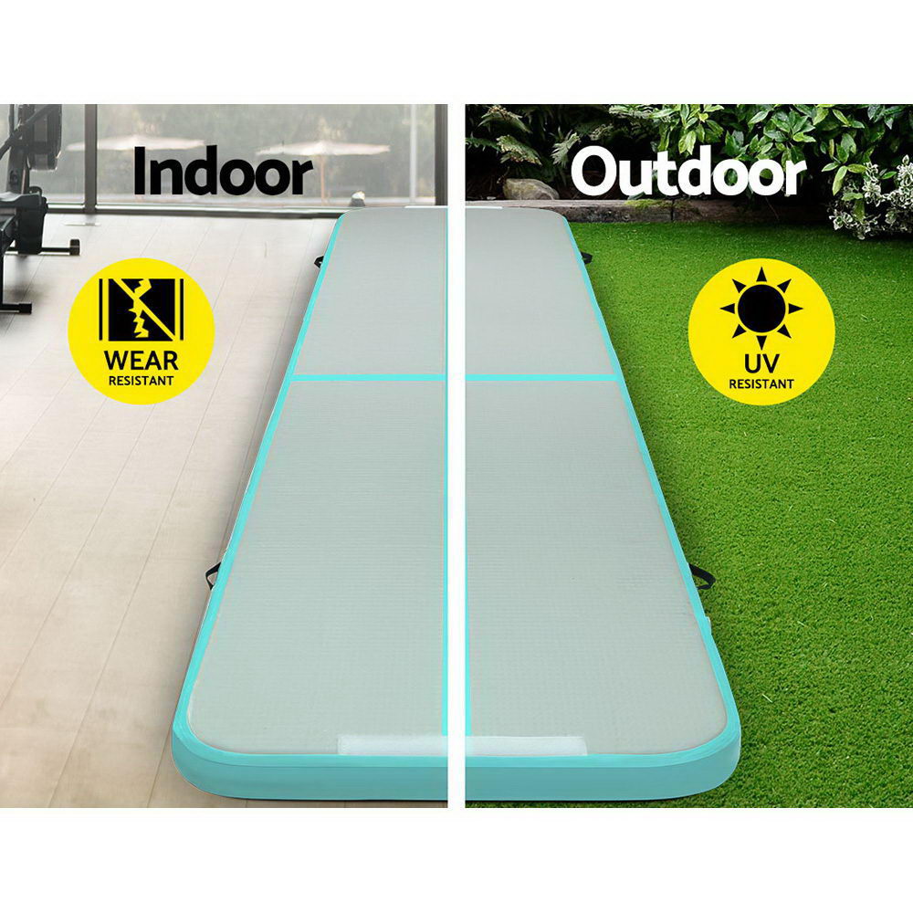 GoFun 5X1M Inflatable Air Track Mat Tumbling Floor Home Gymnastics Green - image4