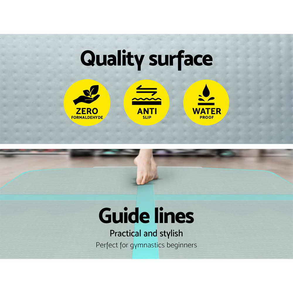 GoFun 5X1M Inflatable Air Track Mat with Pump Tumbling Gymnastics Green - image4