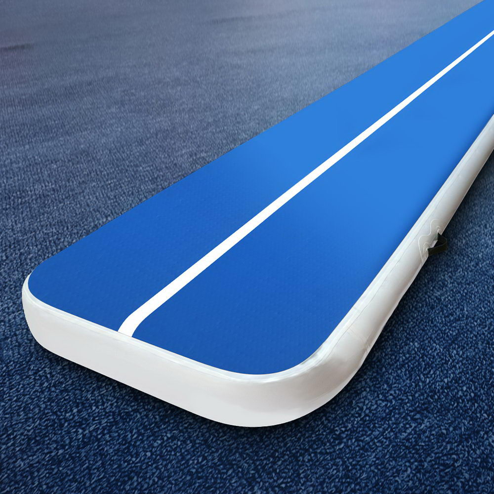 5m x 1m Inflatable Air Track Mat 20cm Thick Gymnastic Tumbling Blue And White - image7