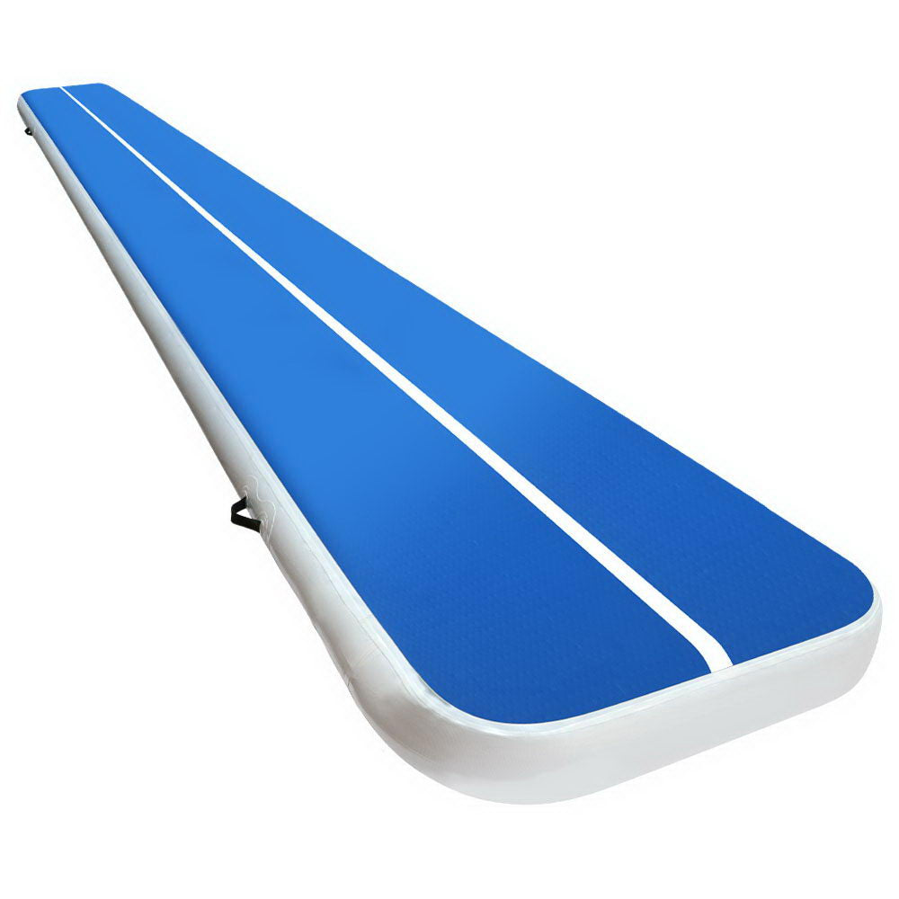 6m x 1m Inflatable Air Track Mat 20cm Thick Gymnastic Tumbling Blue And White - image1