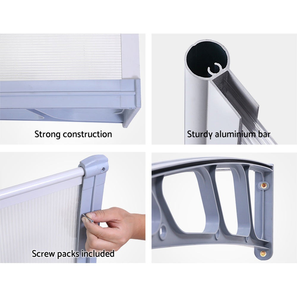 Window Door Awning Door Canopy Outdoor Patio Sun Shield 1.5mx4m DIY - image6