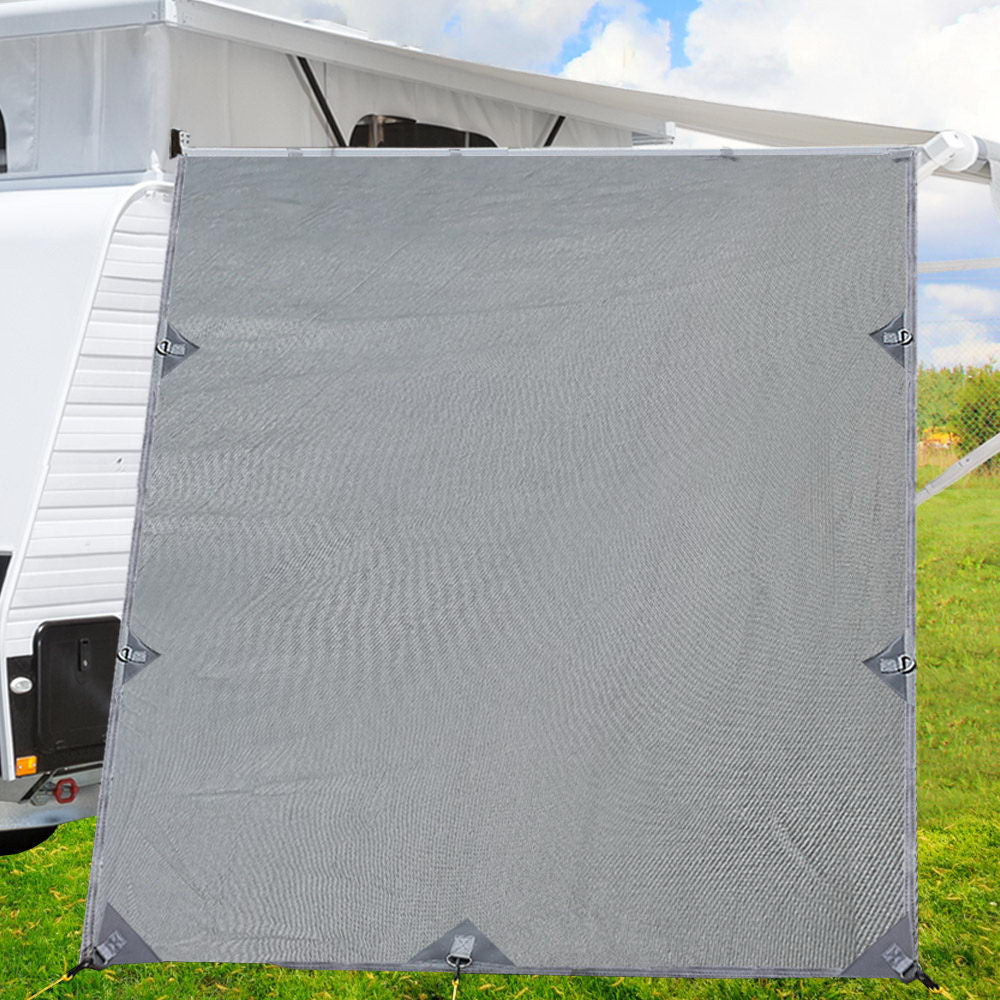 Pop Top Caravan Privacy Screen 2.1 x 1.8M Sun Shade End Wall Roll Out Awning - image7