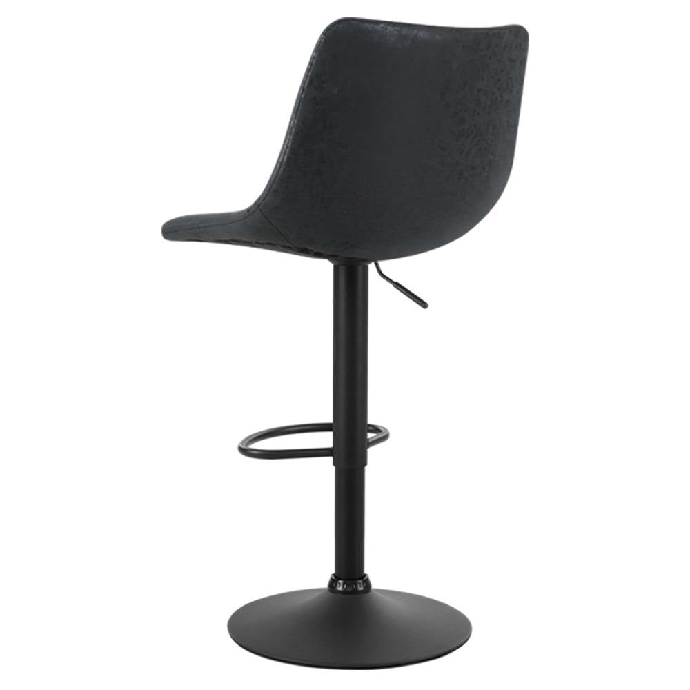 Set of 2 Bar Stools Gas Lift- Black - image3