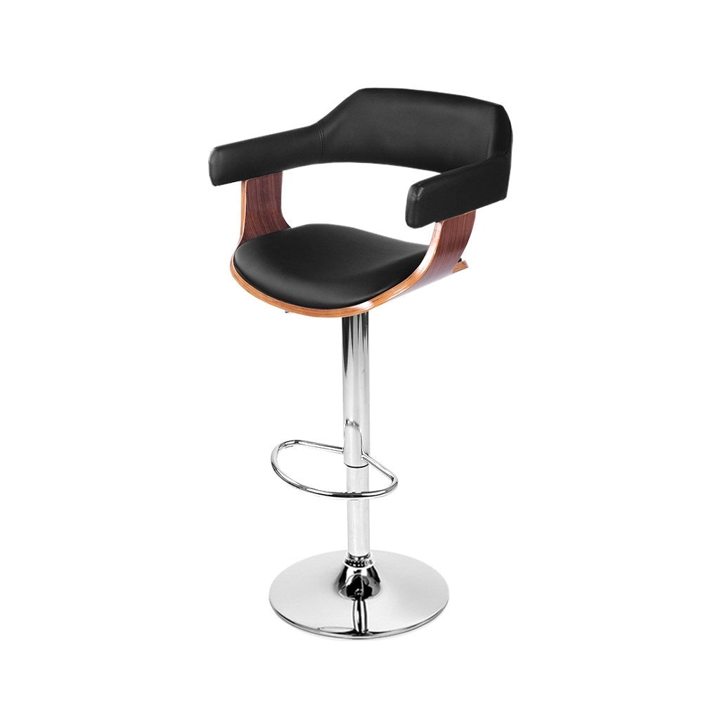 Wooden Bar Stool - Black and Wood - image1