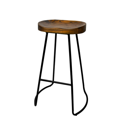 4x Vintage Tractor Bar Stools Retro Bar Stool Industrial Chairs Black 75cm - image1