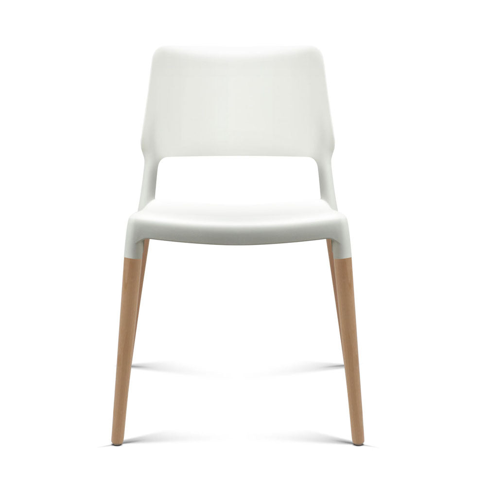 Set of 4 Wooden Stackable Dining Chairs - White - image3