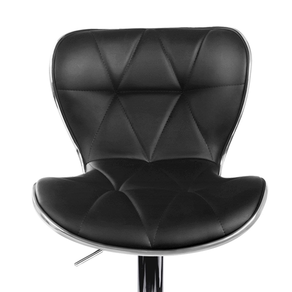 set of 4 Bar Stools RUBY Kitchen Swivel Bar Stool PU Leather Chairs Gas Lift Black - image3