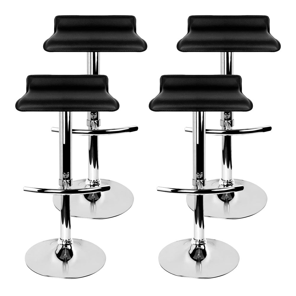 set of 4 Bar Stools SENA Kitchen Swivel Bar Stool PU Leather Chairs Gas Lift Black - image6