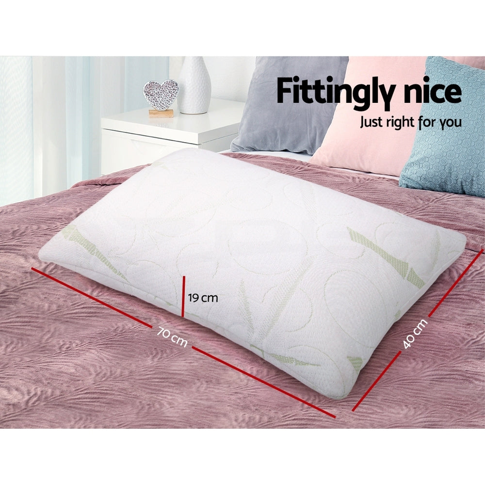 Bedding Set of 2 Bamboo Pillow with Memory Foam - image10