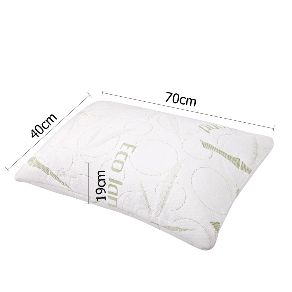 Bedding Set of 2 Bamboo Pillow with Memory Foam - image2