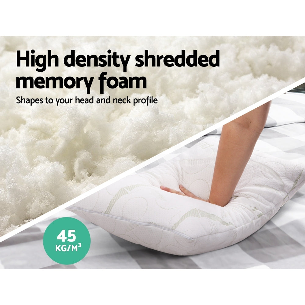 Bedding Set of 2 Bamboo Pillow with Memory Foam - image11