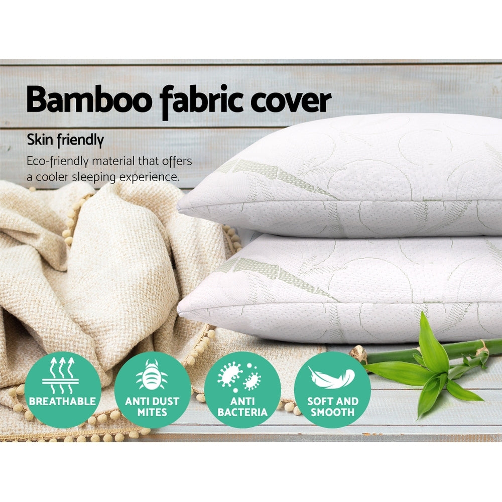 Bedding Set of 2 Bamboo Pillow with Memory Foam - image12