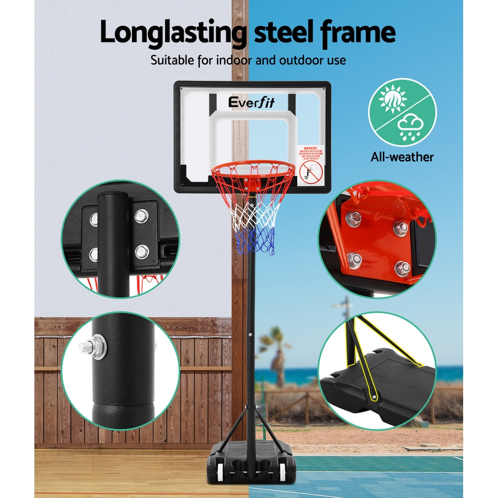 Adjustable Portable Basketball Stand Hoop System Rim - image5