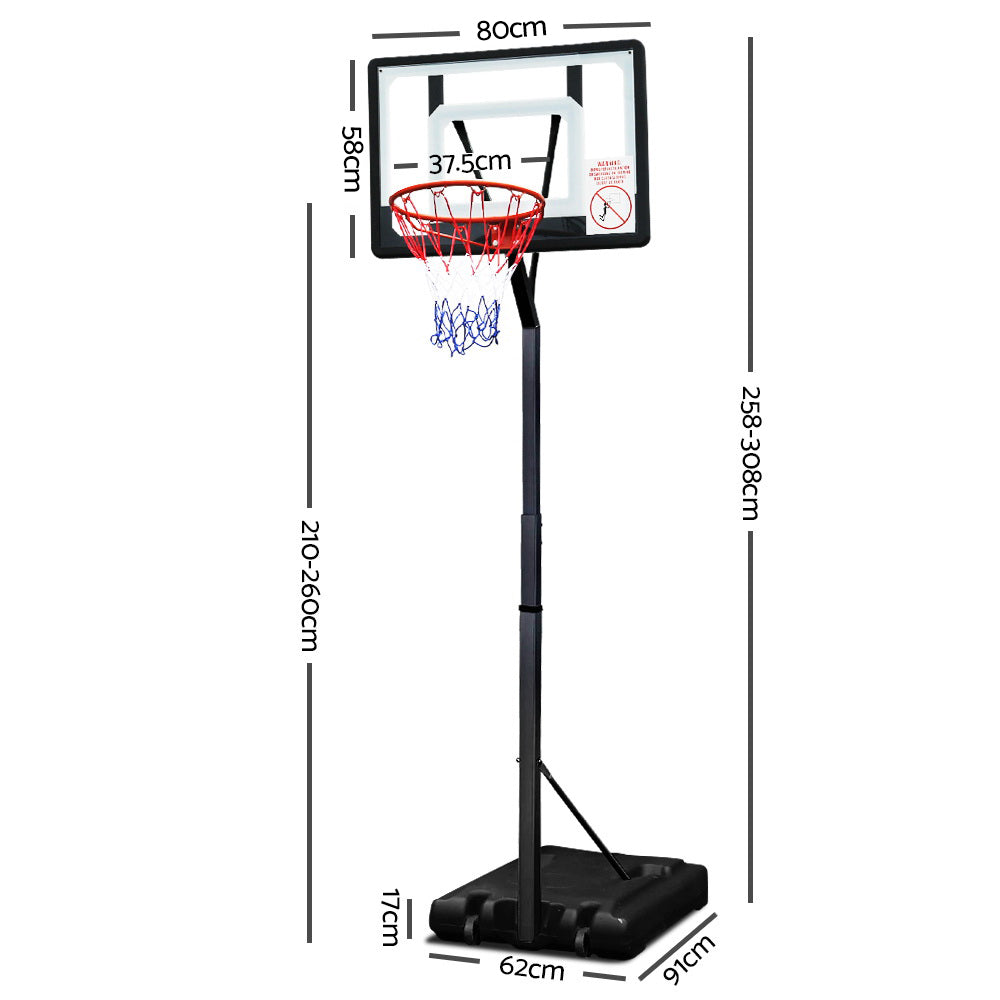 Adjustable Portable Basketball Stand Hoop System Rim - image2