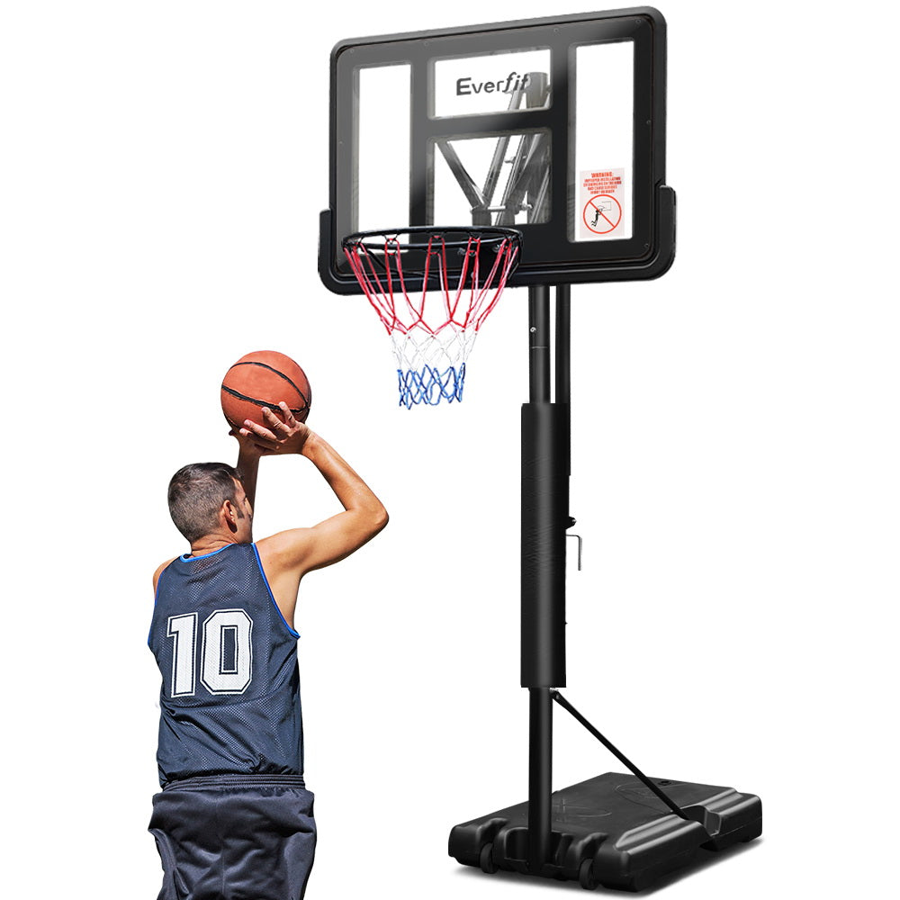 3.05M Basketball Hoop Stand System Ring Portable Net Height Adjustable Black - image7