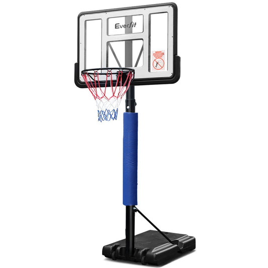 3.05M Basketball Hoop Stand System Ring Portable Net Height Adjustable Blue - image1