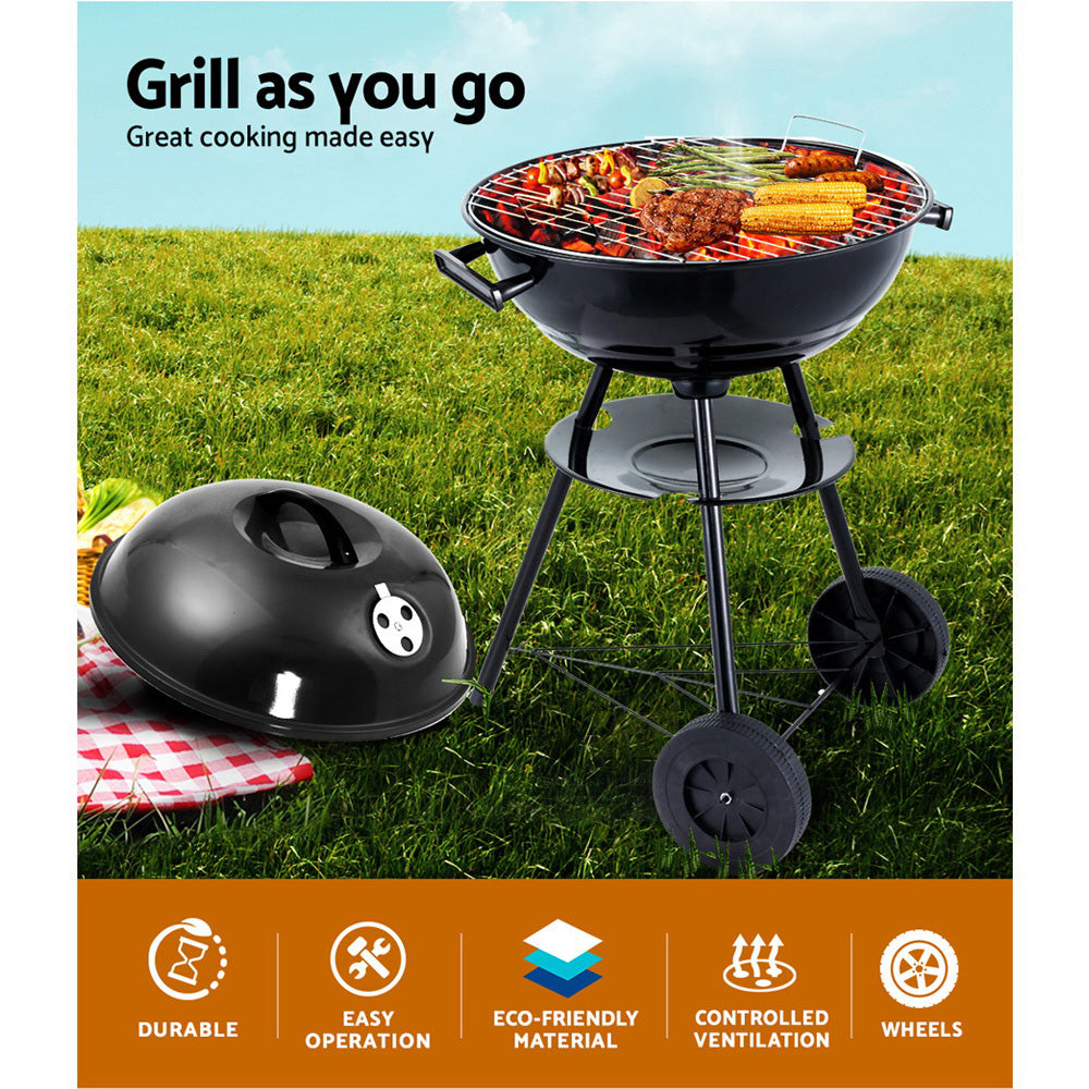 Grillz Charcoal BBQ Smoker Drill Outdoor Camping Patio Barbeque Steel Oven - image4