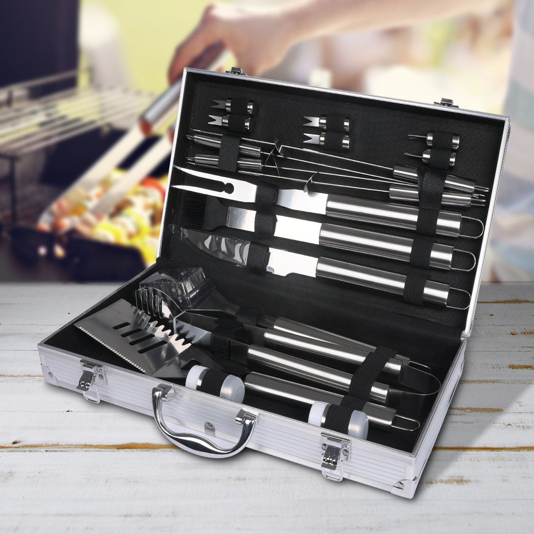 18Pcs Stainless Steel BBQ Tool Set Outdoor Barbecue Utensil Aluminium Grill Cook - image15