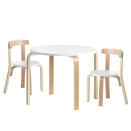 Nordic Kids Table Chair Set 3PC Desk Activity Study Play Children Modern - image1