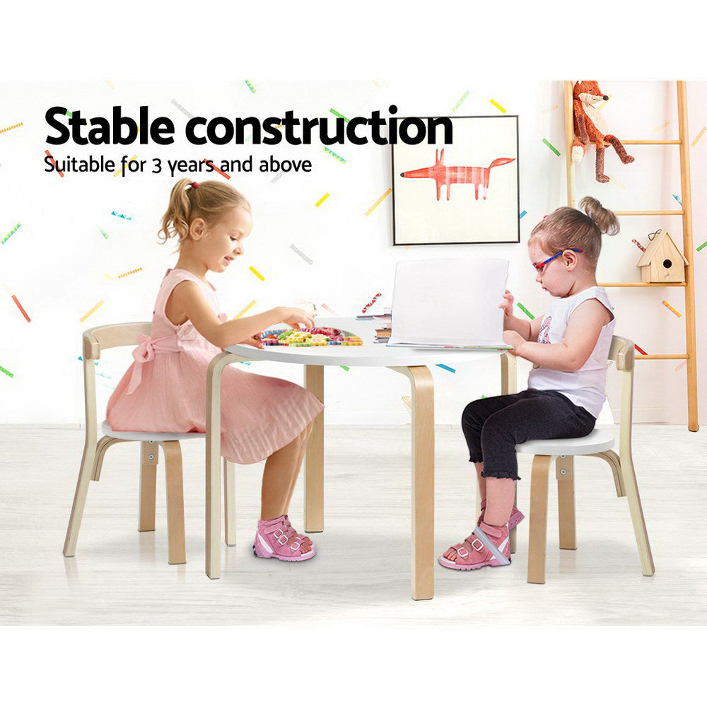 Nordic Kids Table Chair Set 3PC Desk Activity Study Play Children Modern - image5