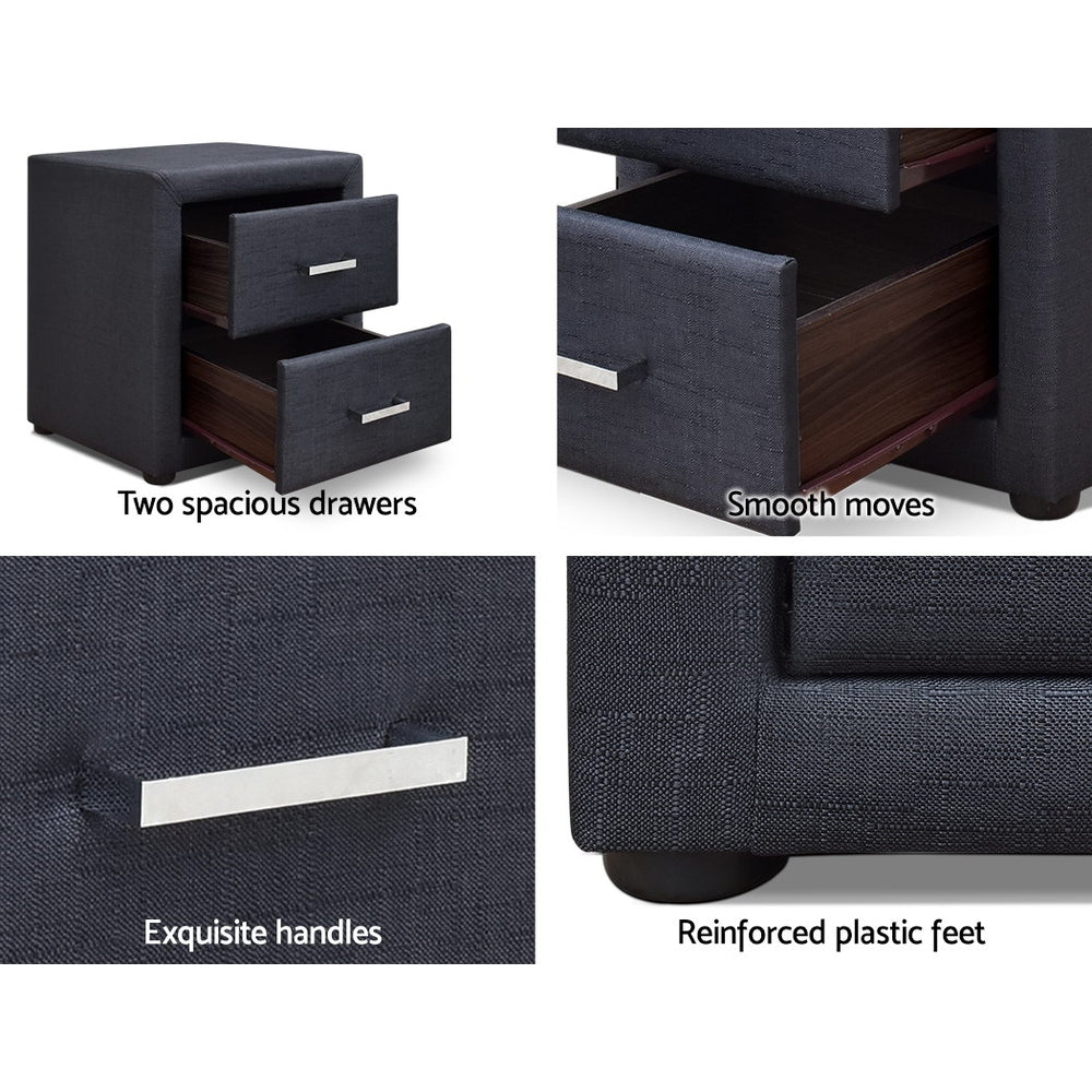 Moda Bedside table - Charcoal - image5