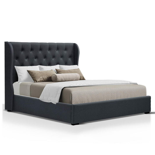 Queen Size Gas Lift Bed Frame - Charcoal - image1