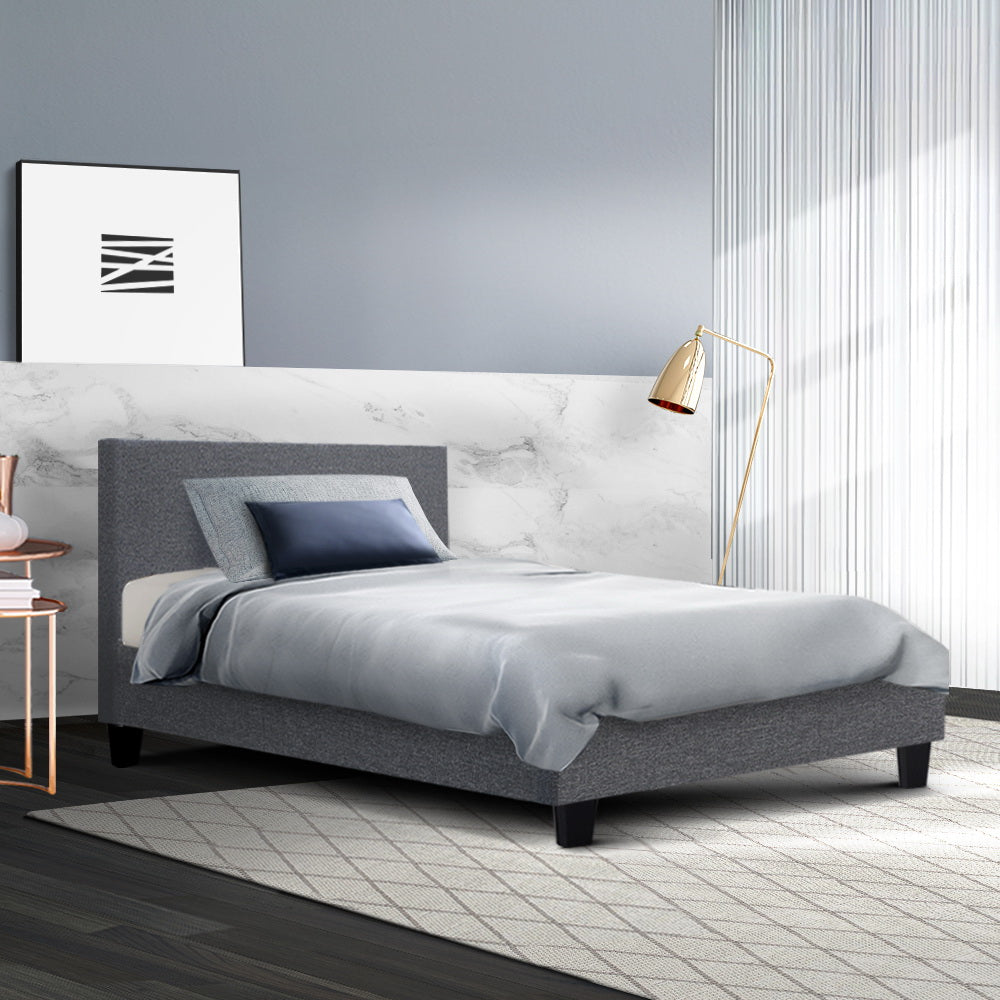 Bed Frame Fabric - Grey King Single - image8