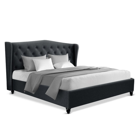 Pier Bed Frame Fabric - Charcoal King - image1