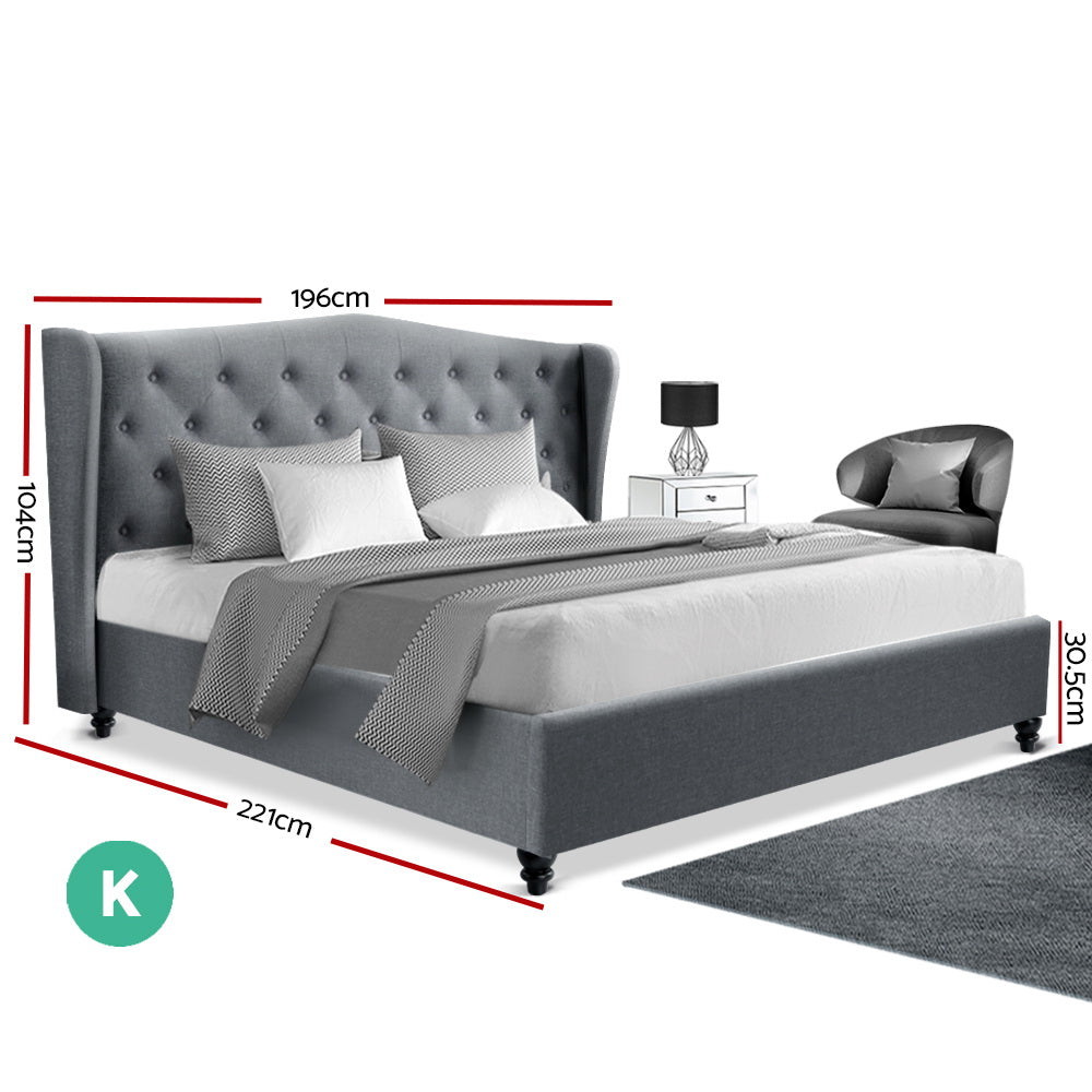 Pier Bed Frame Fabric - Grey King - image2
