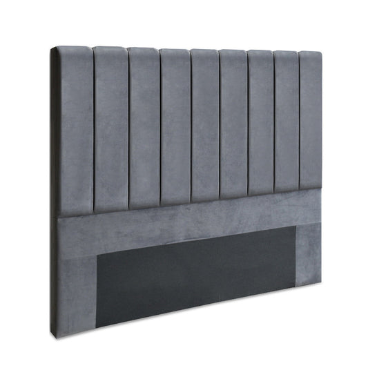 Queen Size Fabric Bed Headboard - Grey - image1