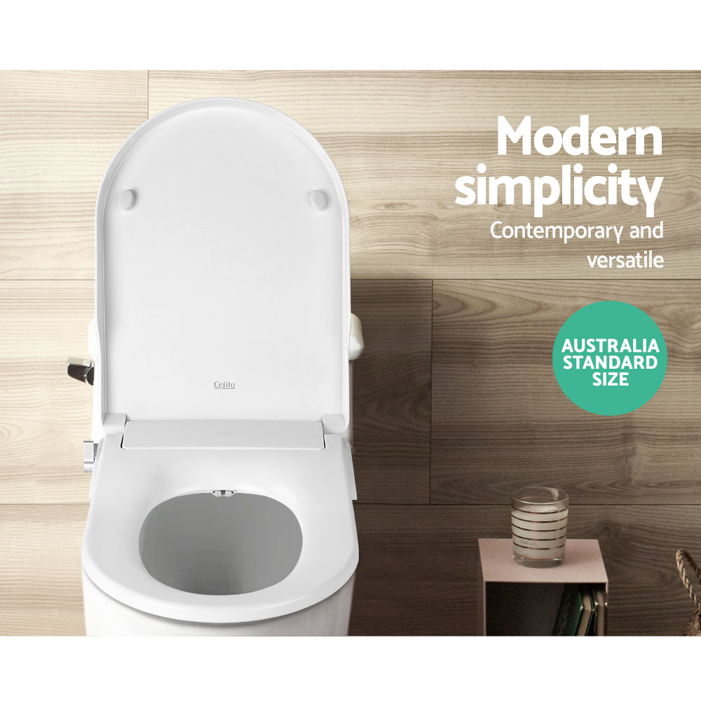 Non Electric Bidet Toilet Seat Bathroom - White - image3