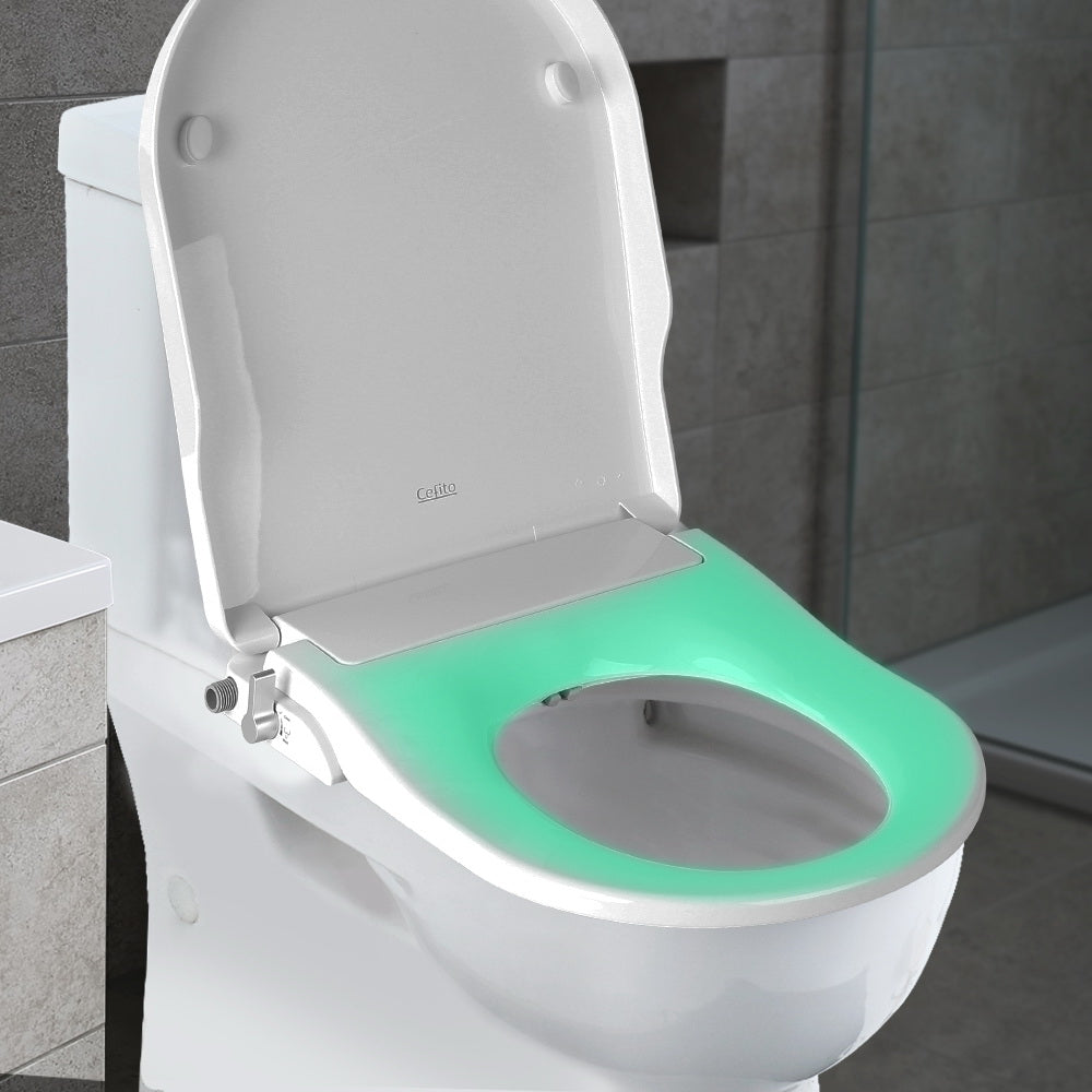 Non Electric Bidet Toilet Seat Bathroom - White - image8
