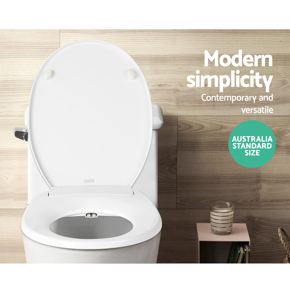 Non Electric Bidet Toilet Seat Bathroom  - White - image3