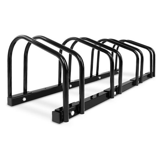 Portable Bike 4 Parking Rack Bicycle Instant Storage Stand - Black - image1